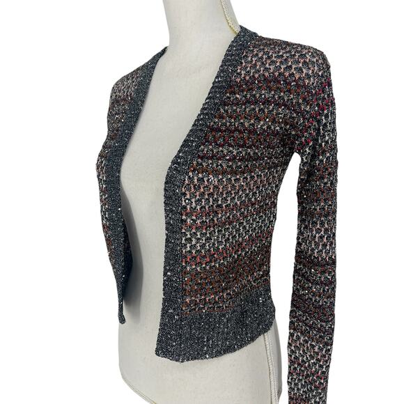 Missoni Mesh Knit Sequin Short Cardigan in Multi - Picture 8 of 15